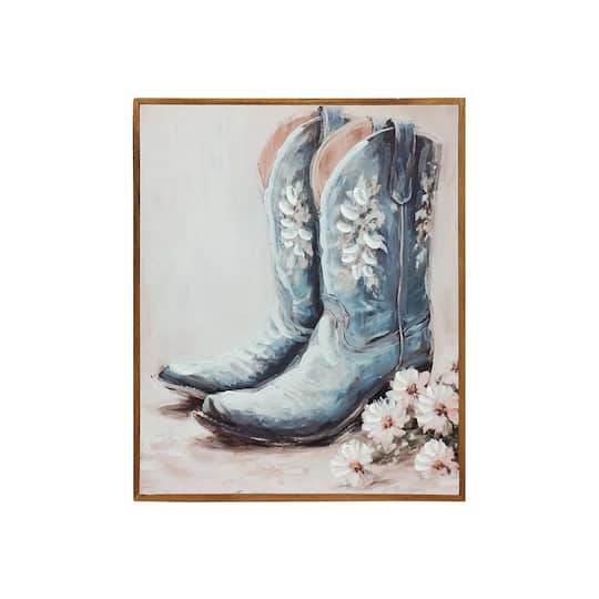 Blue Cowboy Boots & Flowers Wall Décor by Ashland®